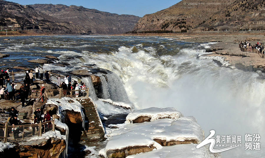 黃河壺口瀑布迎來冬季旅遊熱