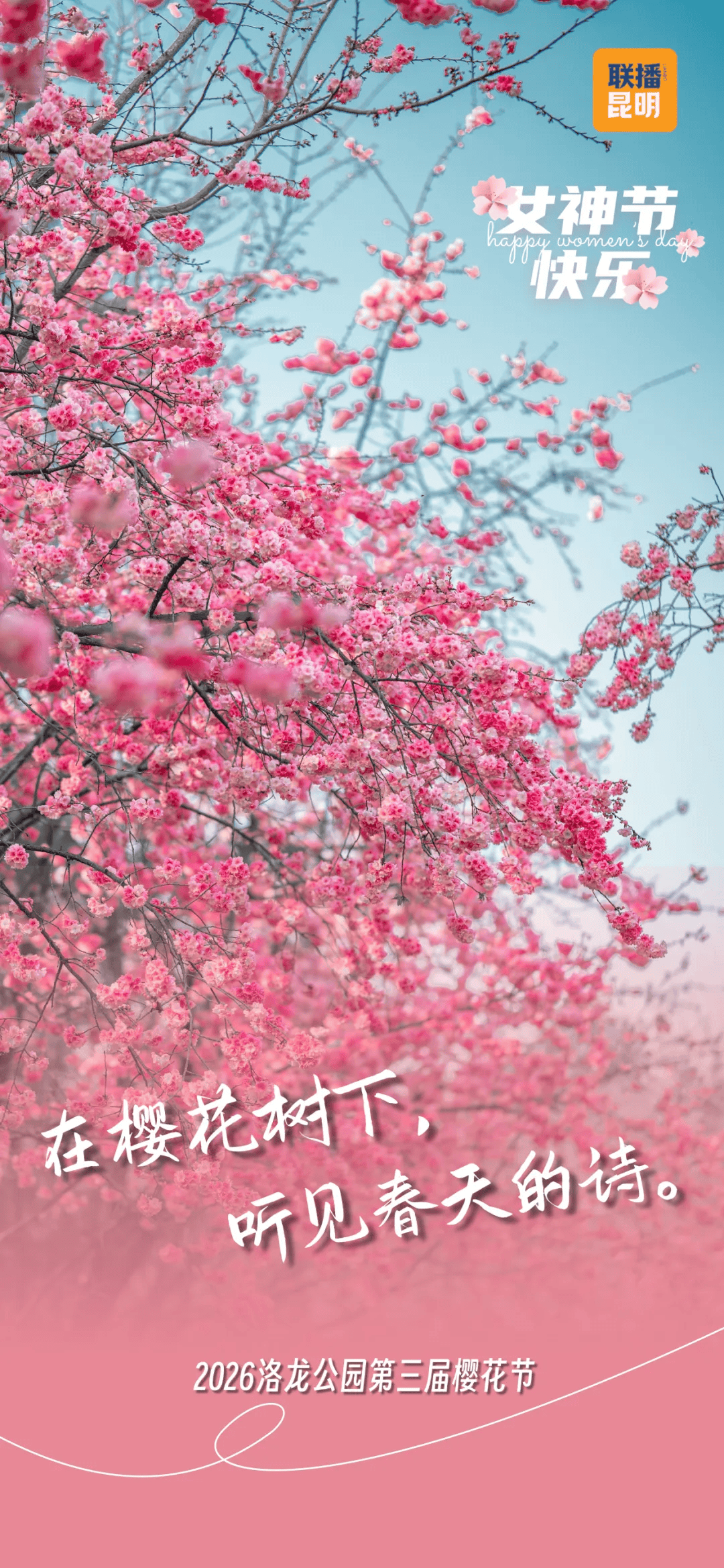 三八節限定！櫻花樹下，詩歌與鮮花皆為她