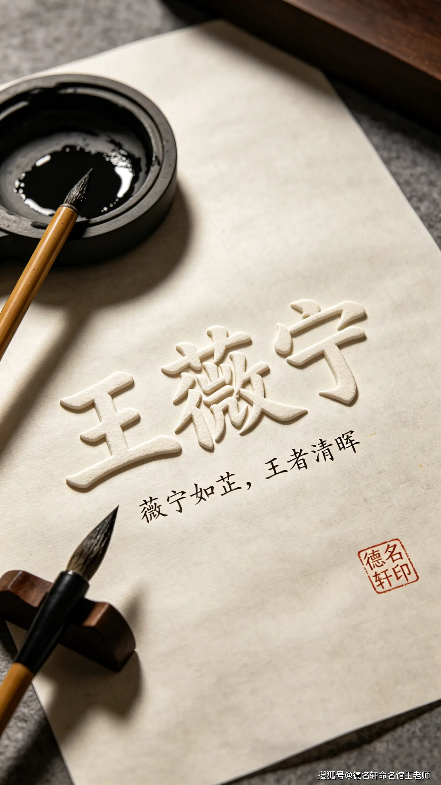 原創寶寶起名案例 10005案例王薇寧：薇寧如芷，王者清暉