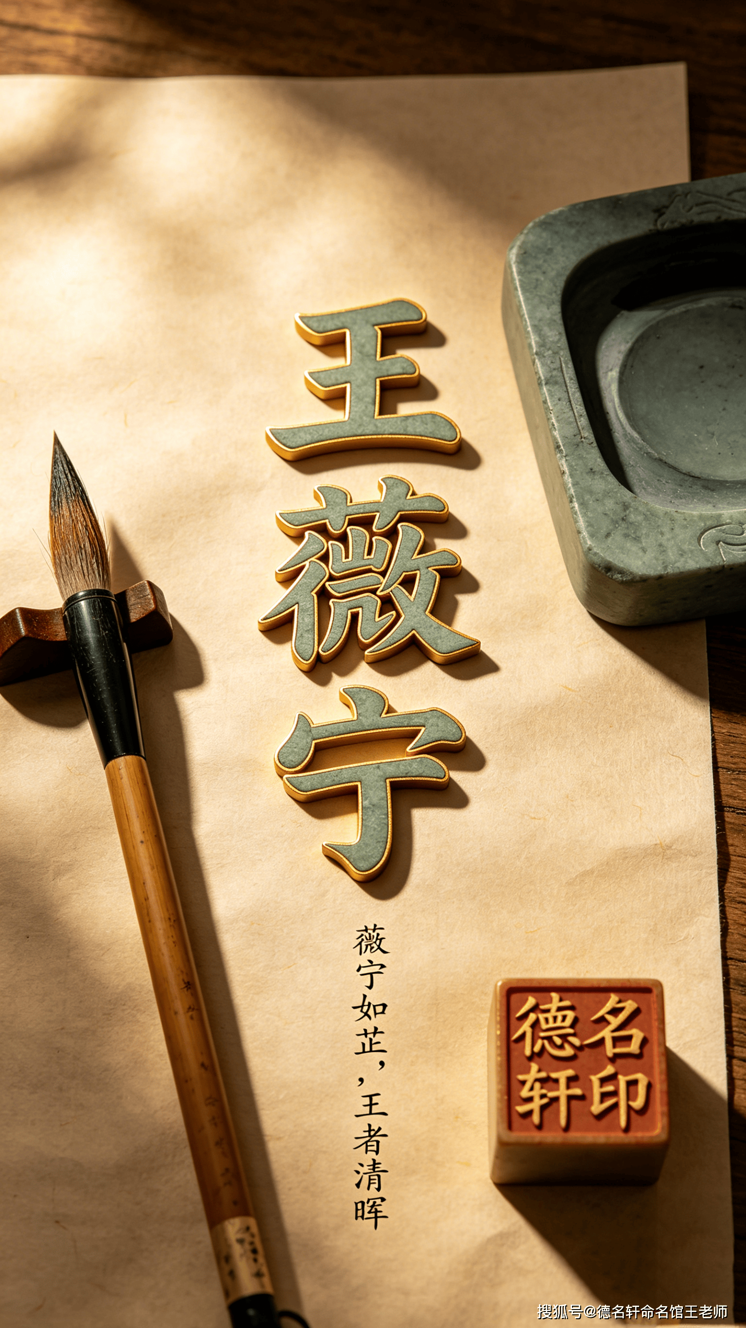 原創寶寶起名案例 10005案例王薇寧：薇寧如芷，王者清暉