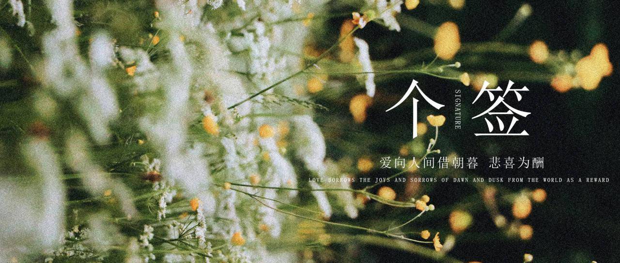 原創28個帶點情緒的個籤，喜歡可收藏